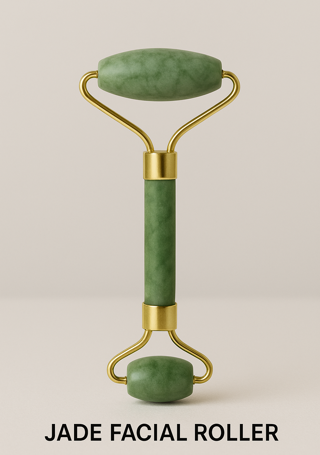 Jade Facial Roller massager for skincare and lymphatic drainage