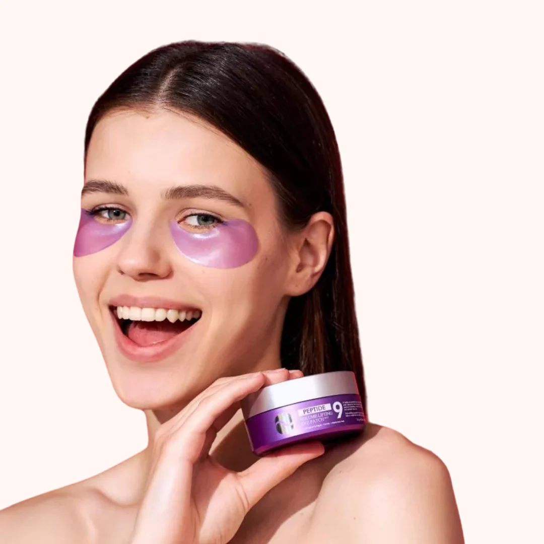 Hydrating peptide eye patches for youthful skin